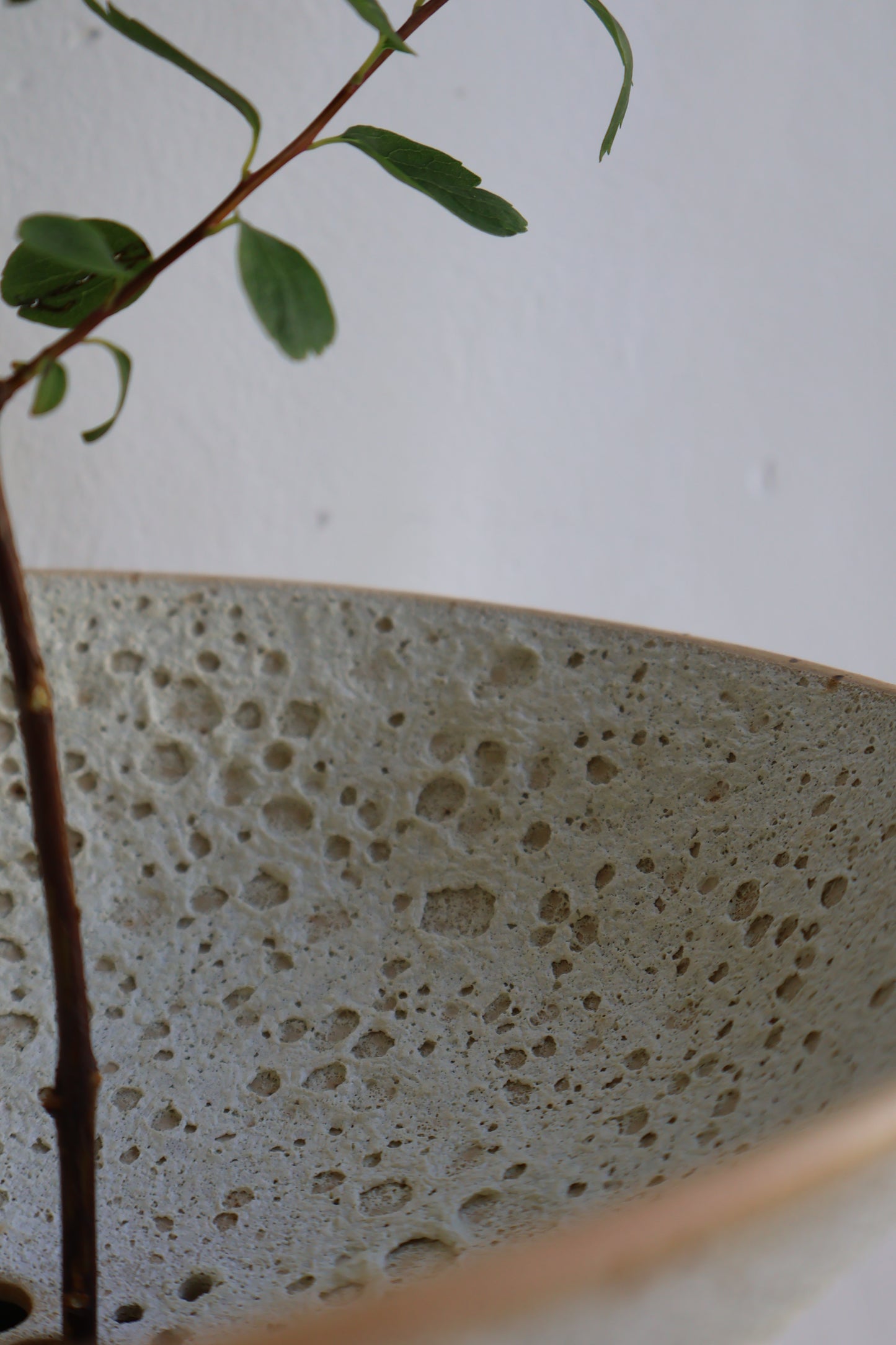 Folded Pestal Vase in Lava