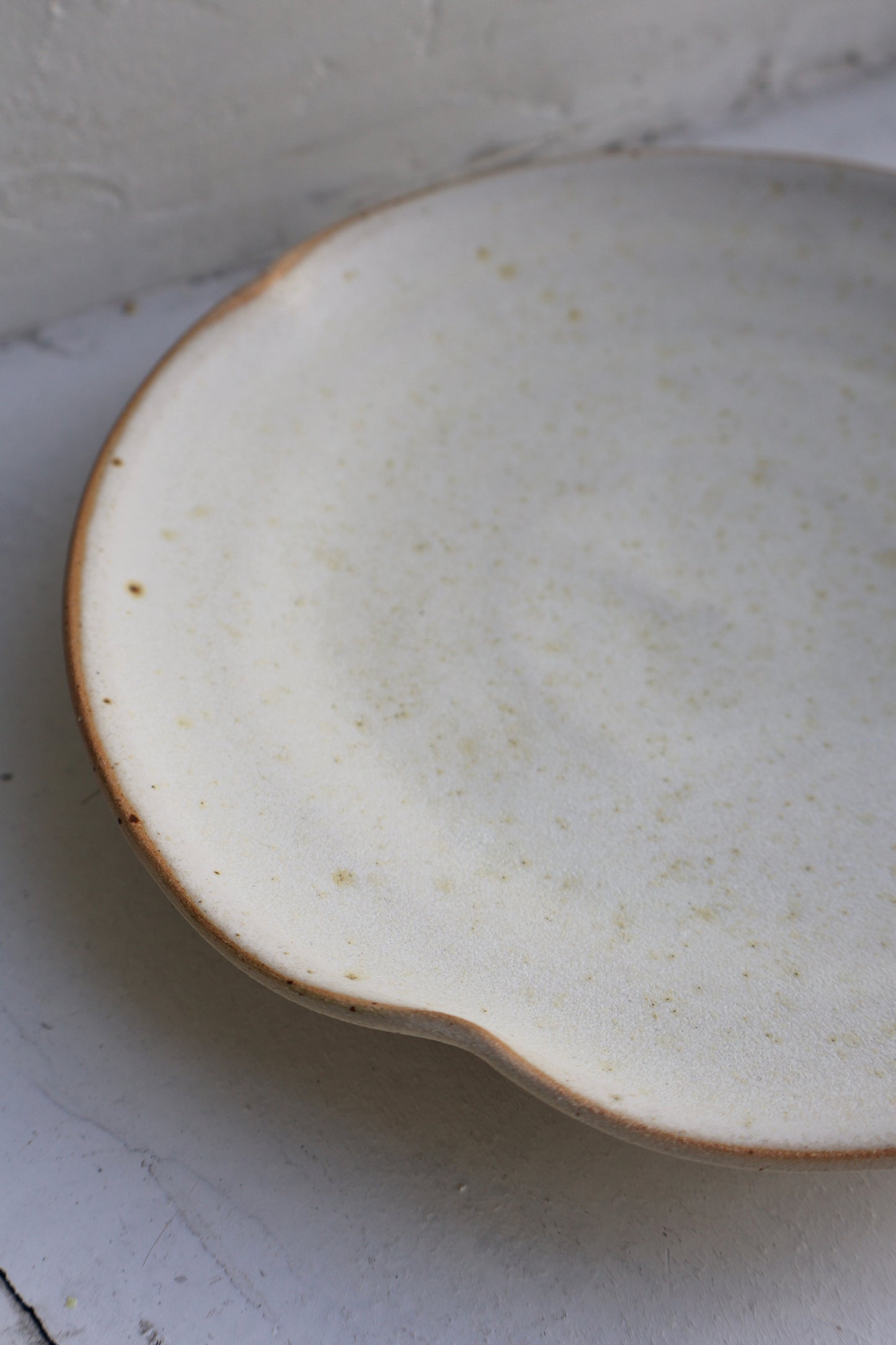 Floral plate in Dove