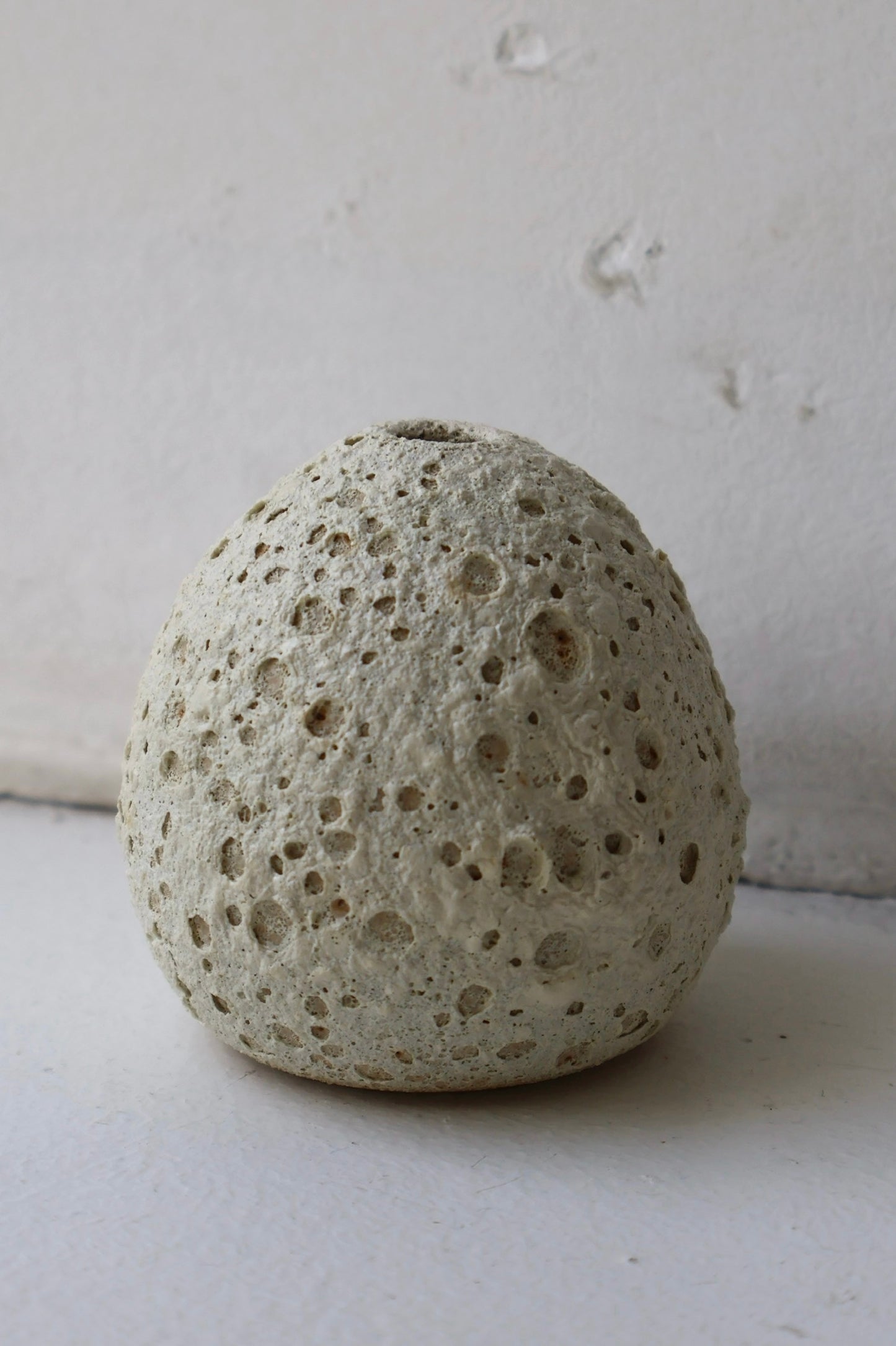 Bud Vase in White Lava