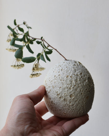 Bud Vase in White Lava