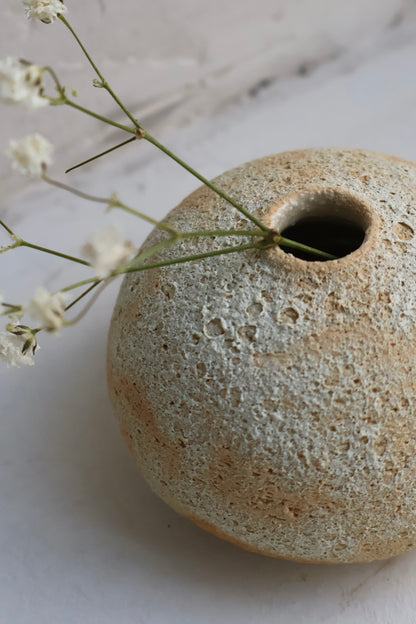 Bud Vase in a Matte White Lava