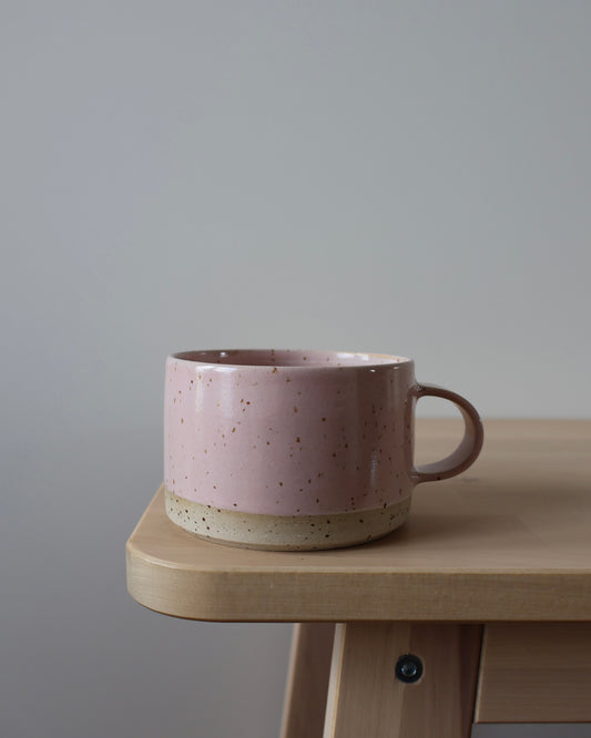 Handmade ceramic stoneware pink cup in gothenburg