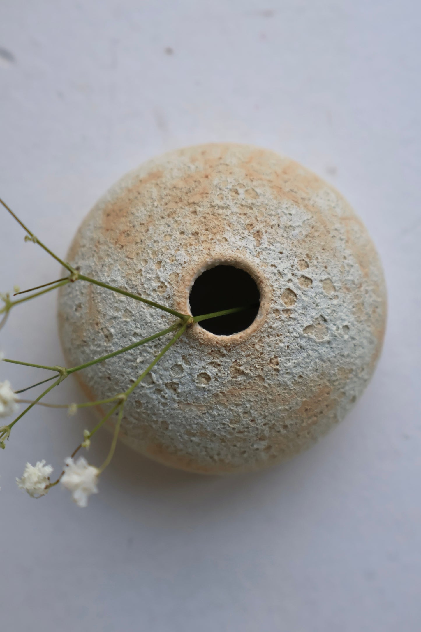 Bud Vase in a Matte White Lava