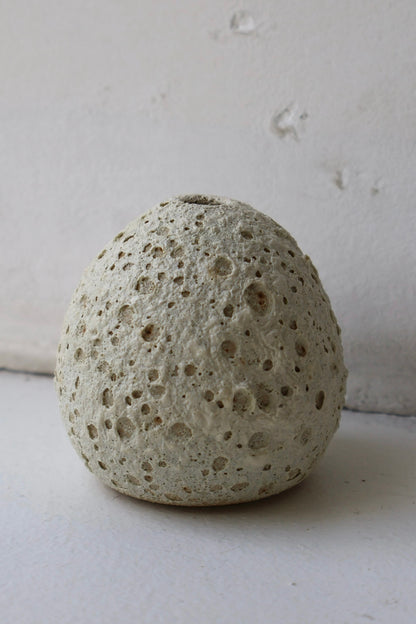 Bud Vase in White Lava