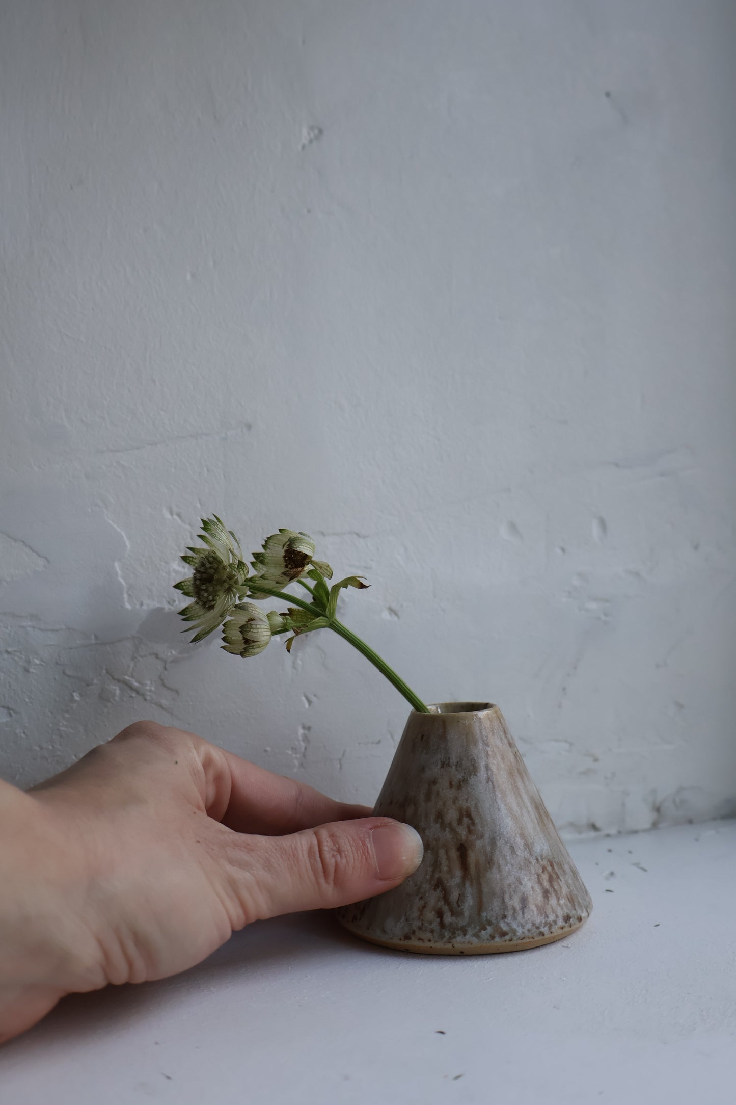 Mini Volcano Vase in Ash Drift