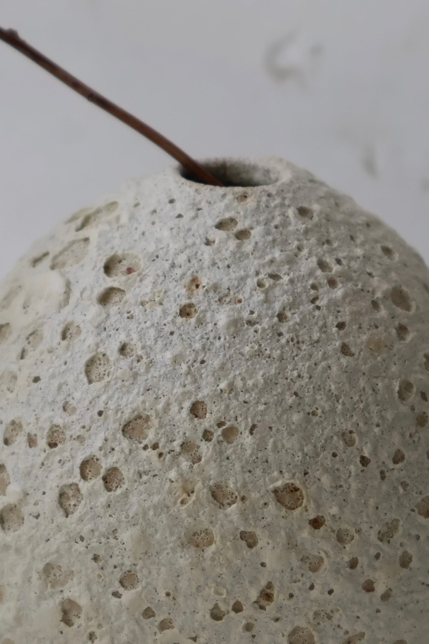 Bud Vase in White Lava