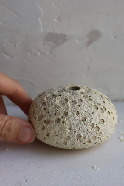 Bud Vase in White Lava