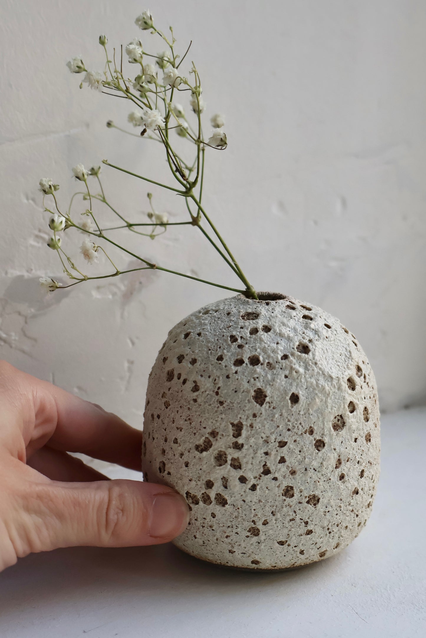 Bud Vase in a Matte White