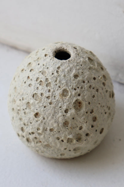 Bud Vase in White Lava
