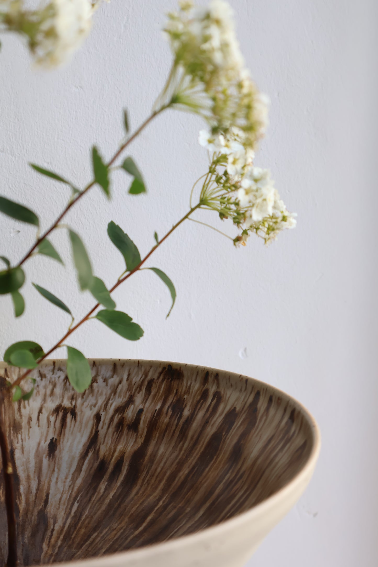 Folded Pedestal Vase in Rust