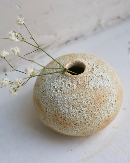 Bud Vase in a Matte White Lava