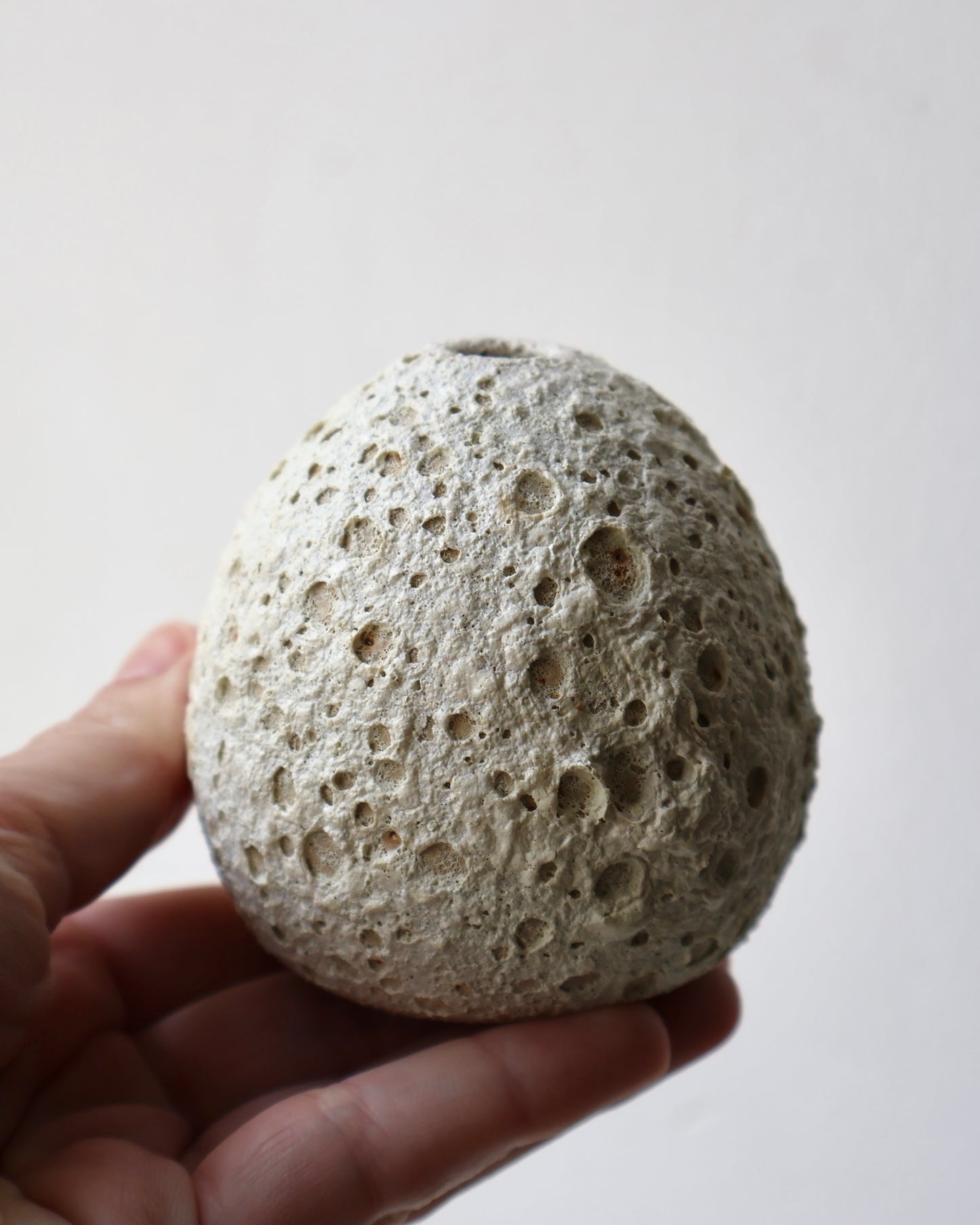 Bud Vase in White Lava