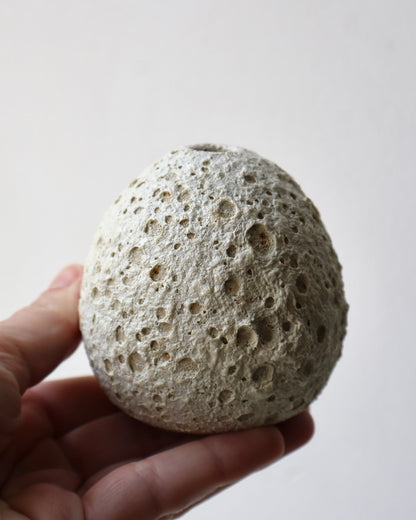 Bud Vase in White Lava