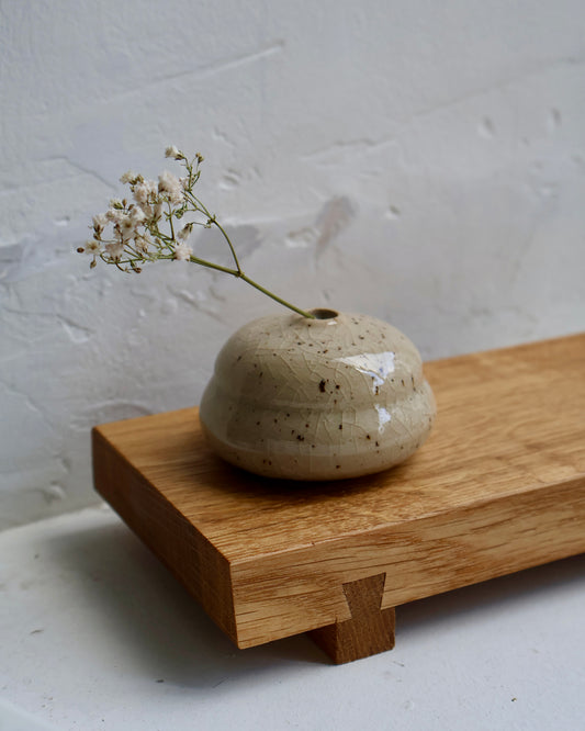 Bud vase in Crackled Transparent