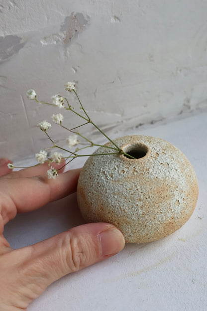 Bud Vase in a Matte White Lava