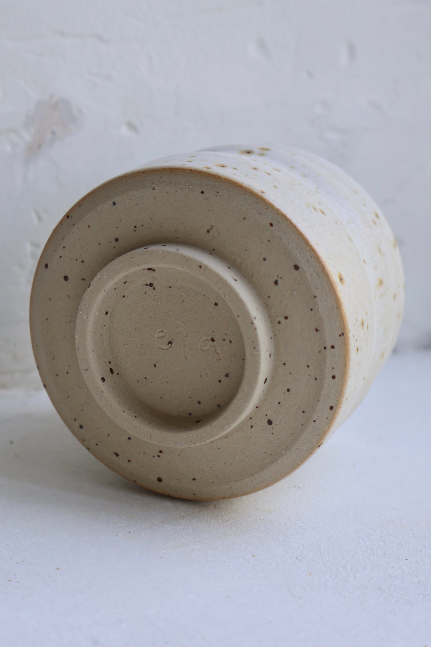 Organic Tumbler in Speckled White | Medium