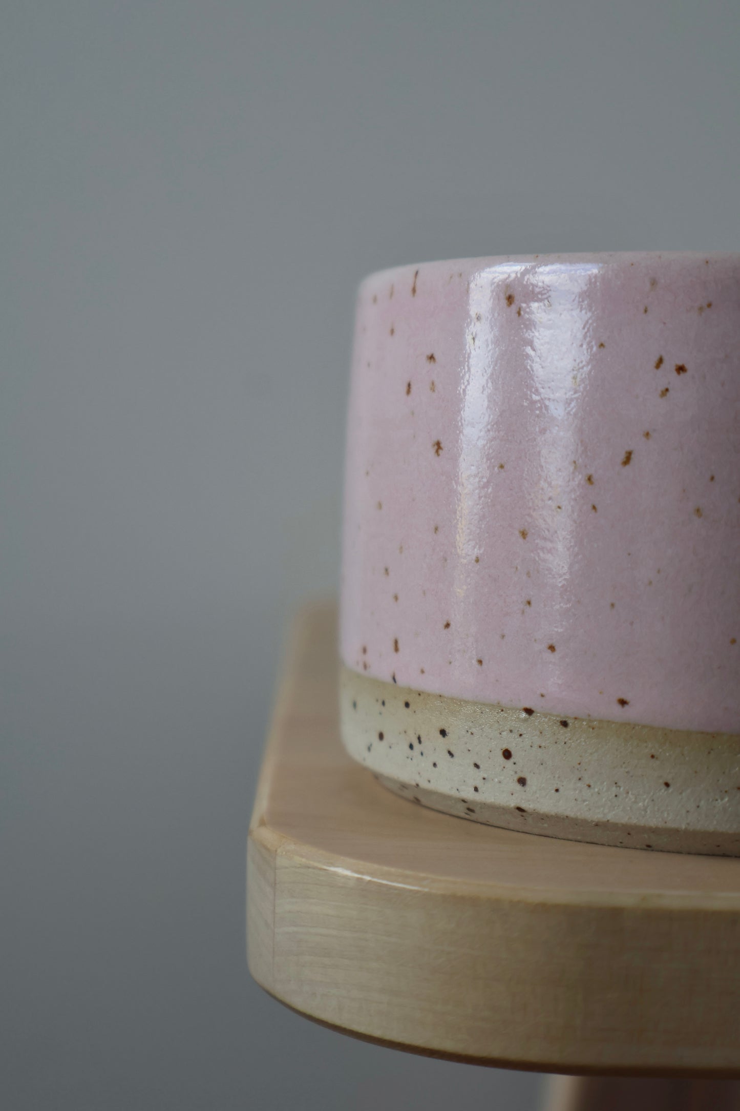 Handmade ceramic stoneware pink cup in gothenburg